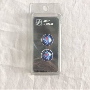 New York Rangers NEW 9/16" Surgical Steel Plugs Gauges Siskiyou Sports